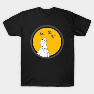 Birdwatcher Pup Design T-Shirt